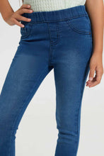 Load image into Gallery viewer, Redtag-Blue-Slim-Jegging-Jeggings-Girls-2 to 8 Years