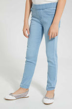 Load image into Gallery viewer, Redtag-Blue-Slim-Jegging-Jeggings-Girls-2 to 8 Years