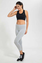 تنزيل الصورة على معرض الصور، Redtag-Grey-Mélange-Leggings-(Pack-Of-2)-Leggings-Women's-