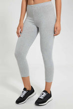 تنزيل الصورة على معرض الصور، Redtag-Grey-Mélange-Leggings-(Pack-Of-2)-Leggings-Women's-