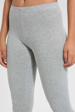 تنزيل الصورة على معرض الصور، Redtag-Grey-Mélange-Leggings-(Pack-Of-2)-Leggings-Women's-