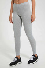 تنزيل الصورة على معرض الصور، Redtag-Grey-Mélange-Leggings-(Pack-Of-2)-Leggings-Women's-