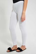 Load image into Gallery viewer, Redtag-White-Leggings-Full-Length-&-Capri-(Pack-Of-2)-Leggings-Women's-