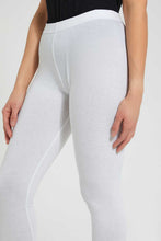 Load image into Gallery viewer, Redtag-White-Leggings-Full-Length-&-Capri-(Pack-Of-2)-Leggings-Women's-