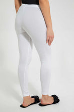Load image into Gallery viewer, Redtag-White-Leggings-Full-Length-&-Capri-(Pack-Of-2)-Leggings-Women's-