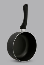 Load image into Gallery viewer, Black Aluminum Nonstick Saucepan With Glass Lid (18cm)