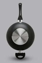 Load image into Gallery viewer, Black Aluminum Nonstick Wok Pan (24cm)