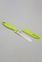 Load image into Gallery viewer, Green Printed Cutting Board With Knife (4 Piece Set)