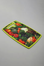 Load image into Gallery viewer, Green Printed Cutting Board With Knife (4 Piece Set)