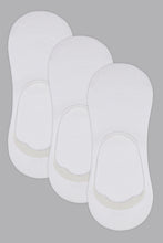 Load image into Gallery viewer, White Plain Invisible Socks (3-Pack) - REDTAG