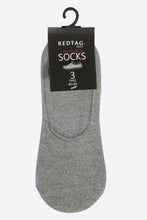 تنزيل الصورة على معرض الصور، Grey Plain Invisible Socks (3-Pack) - REDTAG