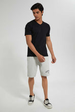 تنزيل الصورة على معرض الصور، Redtag-Black-V-Neck-Basic-T-Shirt-V-Neck-Tees-Men's-