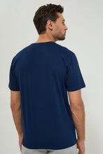Load image into Gallery viewer, Navy Plain Crew Neck T-Shirt - REDTAG