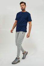 Load image into Gallery viewer, Navy Plain Crew Neck T-Shirt - REDTAG