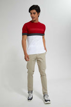 Load image into Gallery viewer, Red And White Cut & Sew T-Shirt