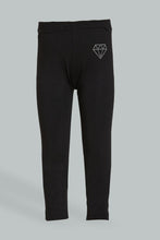 Load image into Gallery viewer, Black Diamond Embellished Legging