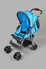 تنزيل الصورة على معرض الصور، عربة أطفال باللون الأزرق
