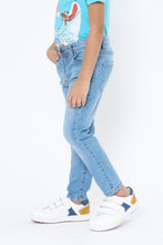 Load image into Gallery viewer, Blue Slim Fit Five Pocket Jean - REDTAG