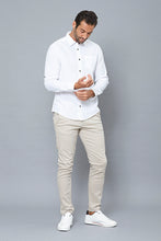 Load image into Gallery viewer, White Slim-Fit Long Sleeve Poplin Shirt - REDTAG