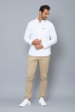 Load image into Gallery viewer, White Slim-Fit Long Sleeve Oxford Shirt - REDTAG
