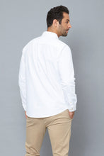 Load image into Gallery viewer, White Slim-Fit Long Sleeve Oxford Shirt - REDTAG