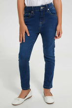 Load image into Gallery viewer, Redtag-Blue-5-Pocket-Jean-Jeans-Slim-Fit-Girls-2 to 8 Years