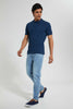 Redtag-Indigo-Polo-Shirt-Polo-Shirts-Men's-