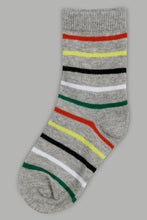 تنزيل الصورة على معرض الصور، Assorted Striped Long Length Socks (4-Pack) - REDTAG