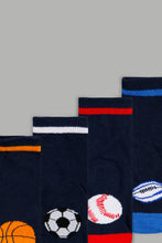 Load image into Gallery viewer, Assorted Sports Print Socks (4 Pack) - REDTAG