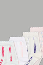 Load image into Gallery viewer, White Assorted Knee Length Socks (4-Pack) - REDTAG