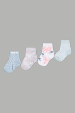 Load image into Gallery viewer, Assorted Design Print Socks (4-Pack) - REDTAG