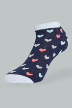 Load image into Gallery viewer, Redtag-Assorted-Printed-Ankle-Socks-(Pack-Of-3)-365,-Colour:Assorted,-Filter:Women's-Clothing,-Non-Sale,-Section:Women,-Women-Socks-Women's-