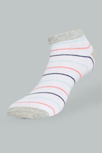 Load image into Gallery viewer, Redtag-Assorted-Printed-Ankle-Socks-(Pack-Of-3)-365,-Colour:Assorted,-Filter:Women's-Clothing,-Non-Sale,-Section:Women,-Women-Socks-Women's-