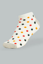 Load image into Gallery viewer, Redtag-Assorted-Printed-Ankle-Socks-(Pack-Of-3)-365,-Colour:Assorted,-Filter:Women's-Clothing,-Non-Sale,-Section:Women,-Women-Socks-Women's-