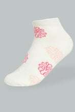 Load image into Gallery viewer, Redtag-Pink/White-Printed-Ankle-Socks-(5-Pack)-365,-Colour:Assorted,-Filter:Women's-Clothing,-Non-Sale,-Section:Women,-Women-Socks-Women's-