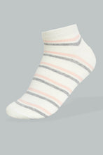 Load image into Gallery viewer, Redtag-Pink/White-Printed-Ankle-Socks-(5-Pack)-365,-Colour:Assorted,-Filter:Women's-Clothing,-Non-Sale,-Section:Women,-Women-Socks-Women's-
