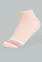 Load image into Gallery viewer, Redtag-Pink/White-Printed-Ankle-Socks-(5-Pack)-365,-Colour:Assorted,-Filter:Women's-Clothing,-Non-Sale,-Section:Women,-Women-Socks-Women's-