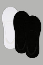 Load image into Gallery viewer, Black/White Invisible Socks (Pack Of 3) - REDTAG