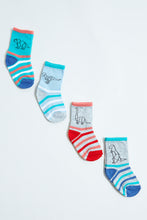 Load image into Gallery viewer, Multicolour Ankle-Length Sock (Pack of 4)