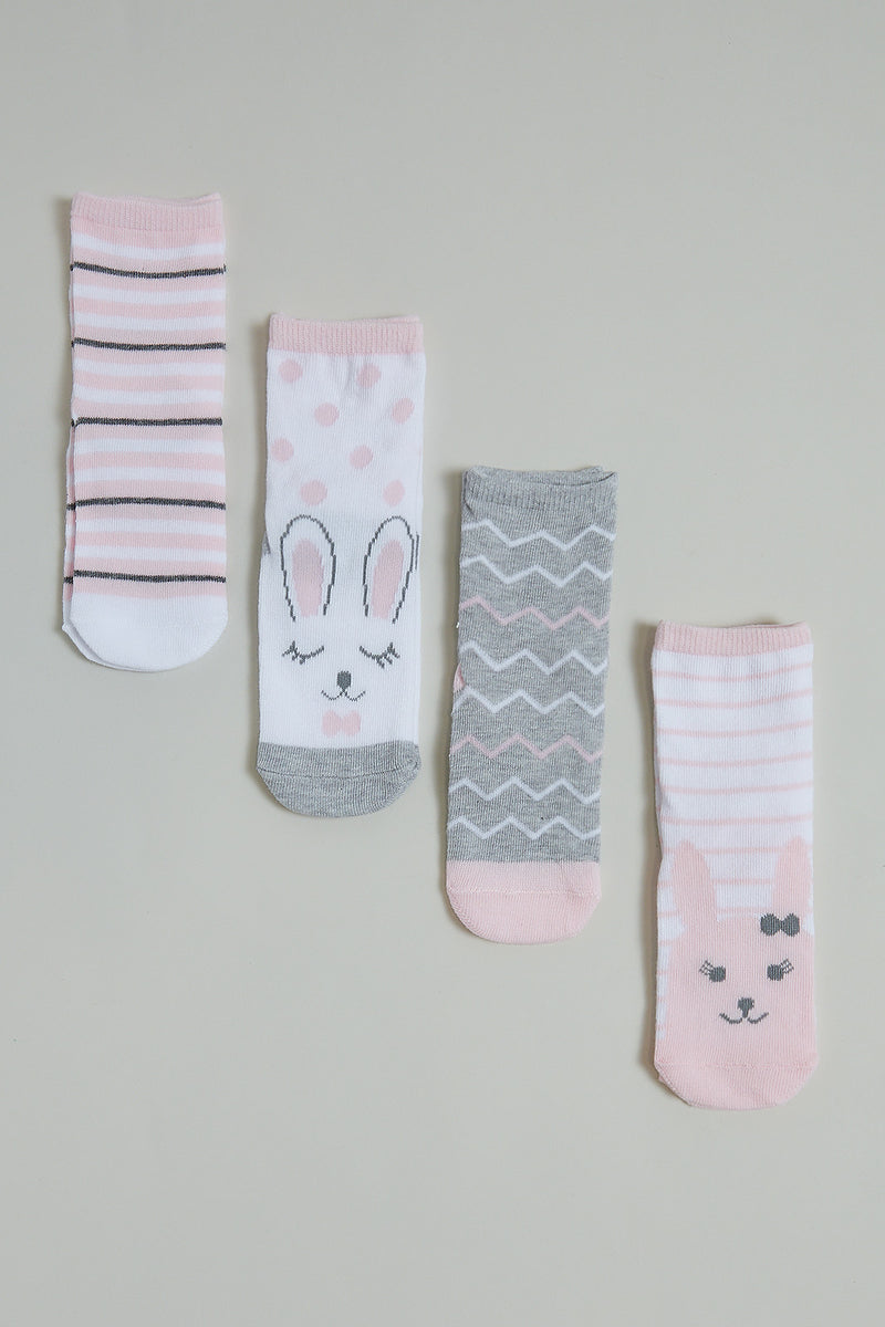 Assorted Bunny Print Socks (Pack of 4)