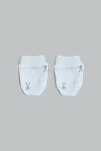 Load image into Gallery viewer, White/Grey Printed Embroidered Hanging Gift Set (Pack of 6)
