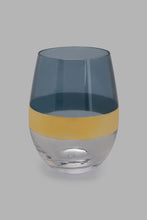 Load image into Gallery viewer, Redtag-Blue/Gold-Glass-Tumbler-Glasses-Home-Dining-