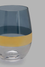 Load image into Gallery viewer, Redtag-Blue/Gold-Glass-Tumbler-Glasses-Home-Dining-
