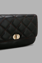 Load image into Gallery viewer, Redtag-Black-Diamond-Quilted--Bumbag-Colour:Black,-Filter:Women's-Accessories,-New-In,-New-In-Women-ACC,-Non-Sale,-W21B,-Women-Handbags-Women-