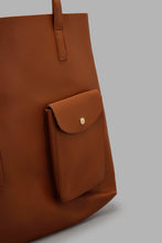 Load image into Gallery viewer, Redtag-Pu-Shopper-Colour:Tan,-Filter:Women's-Accessories,-New-In,-New-In-Women-ACC,-Non-Sale,-S22A,-Women-Handbags-Women-