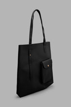 Load image into Gallery viewer, Redtag-Pu-Shopper-Colour:Black,-Filter:Women's-Accessories,-New-In,-New-In-Women-ACC,-Non-Sale,-S22A,-Women-Handbags-Women-