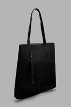 Load image into Gallery viewer, Redtag-Pu-Shopper-Colour:Black,-Filter:Women's-Accessories,-New-In,-New-In-Women-ACC,-Non-Sale,-S22A,-Women-Handbags-Women-