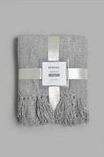 Load image into Gallery viewer, Redtag-Grey-Chenille-Throw-With-Fringe-BED-HOME-SPUN-3,-Colour:Grey,-Filter:Home-Bedroom,-HMW-BED-Throws,-New-In,-New-In-HMW-BED,-Non-Sale,-Section:Homewares,-W21B-Home-Bedroom-