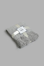 Load image into Gallery viewer, Redtag-Grey-Chenille-Throw-With-Fringe-BED-HOME-SPUN-3,-Colour:Grey,-Filter:Home-Bedroom,-HMW-BED-Throws,-New-In,-New-In-HMW-BED,-Non-Sale,-Section:Homewares,-W21B-Home-Bedroom-
