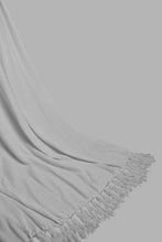 Load image into Gallery viewer, Redtag-Grey-Chenille-Throw-With-Fringe-BED-HOME-SPUN-3,-Colour:Grey,-Filter:Home-Bedroom,-HMW-BED-Throws,-New-In,-New-In-HMW-BED,-Non-Sale,-Section:Homewares,-W21B-Home-Bedroom-